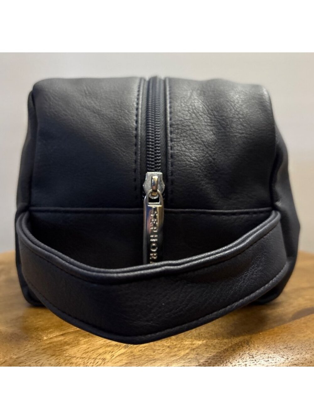 Sephora Blue Cosmetics Toiletry Travel Zipper Women's Makeup Men's Shaver Bag - Picture 4 of 7